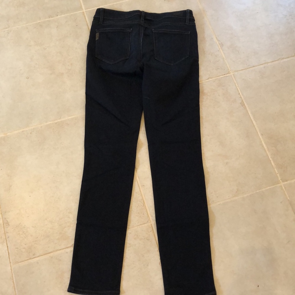 Paige Dark Blue Skyline Skinny Stretch pocket jeans - Picture 6 of 11